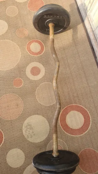 Barra Z con discos 10kg y 5kg