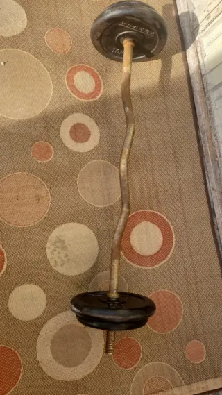 Barra Z con discos 10kg y 5kg