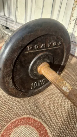 Barra Z con discos 10kg y 5kg