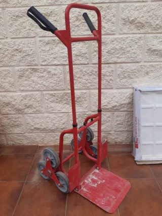 Carro de transporte plegable rojo