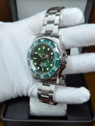 Reloj Seiko Mod Diver Submariner Hulk Verde