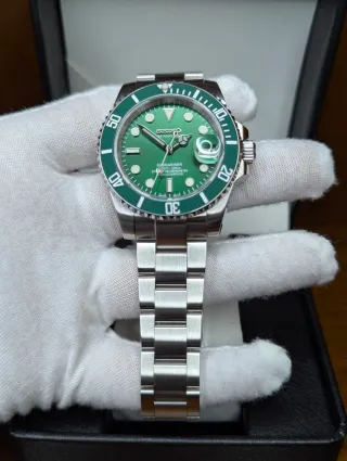 Reloj Seiko Mod Diver Submariner Hulk Verde