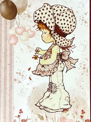 TARJETA POSTAL MUÑECA NIÑA SARAH KAY