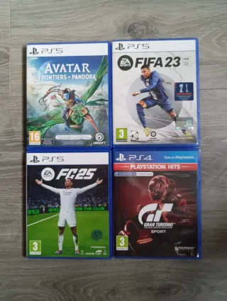 Pacchetto 4 Giochi PS5: FIFA 23, Avatar, FC 25, GT Sport