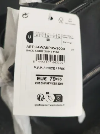 Bolso bandolera mochila negro