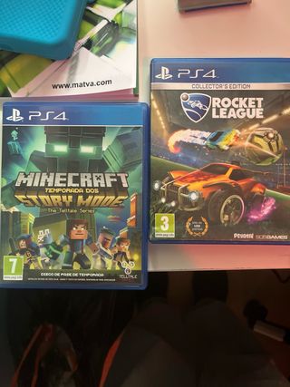 PS4 (PlayStation 4) Negra + Mando Azul + 2 juegos.