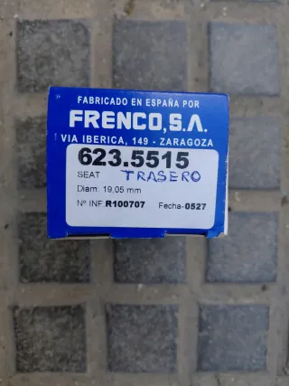 Bombines Freno SEAT 600 D Traseros Nuevos