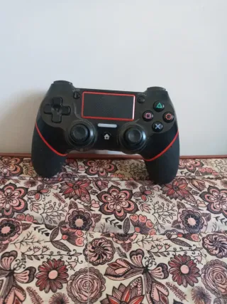Mando PS4 Negro con detalles rojos