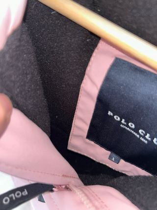 Abrigo Chaqueta canguro Polo Club rosa