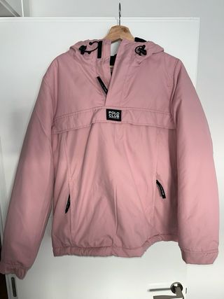 Abrigo Chaqueta canguro Polo Club rosa