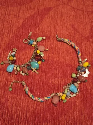 Conjunto Pulsera y Collar Multicolor