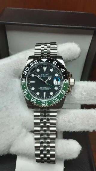 Reloj Seiko Mod GMT-Master II Sprite Verde Negro