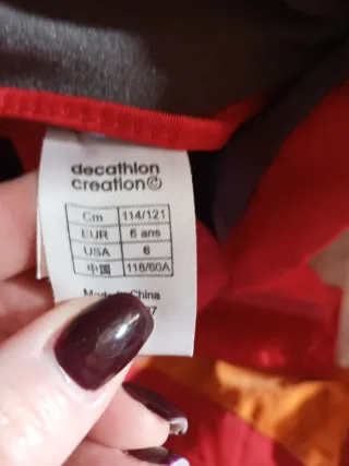 Mono de nieve infantil rojo