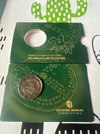 Lituania Cultura Báltica 2016 Moneda COINCARD
