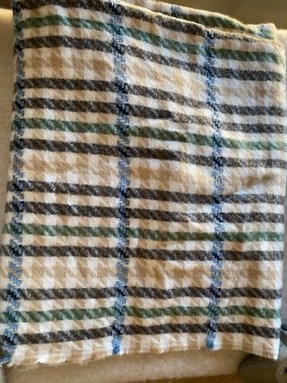 Bufanda fina LATOUCHE beige y verdes