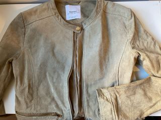 Chaqueta Mango Suede Beige Talla S