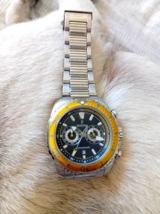 Reloj Festina Chronograph Dorado y Plateado