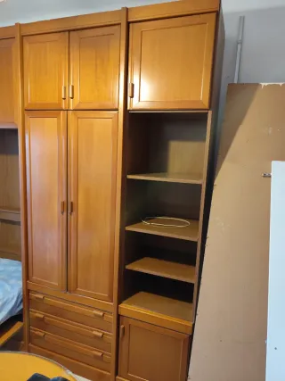 Armario con cama extraíble de madera