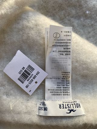 Bufanda Hollister Beige y Blanca