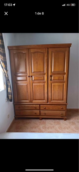 Armario de madera 3 puertas