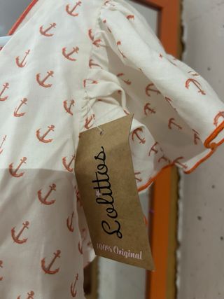 Vestido niña Colitios anclas naranja talla 12-14