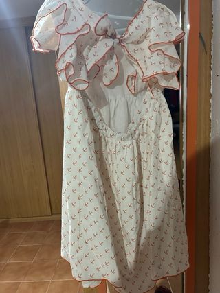 Vestido niña Colitios anclas naranja talla 12-14