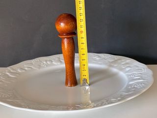 🇫🇷 Limoges Bandeja Frutero Porcelana y Madera