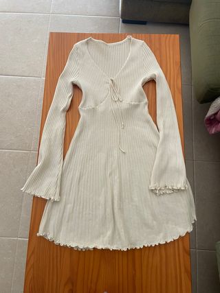 Vestido de punto blanco