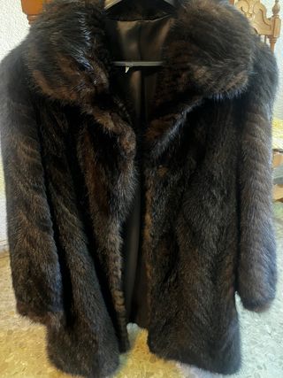 Chaqueta 3/4 pelo natural marrón