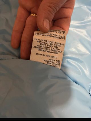 Piumino uomo nero e blu