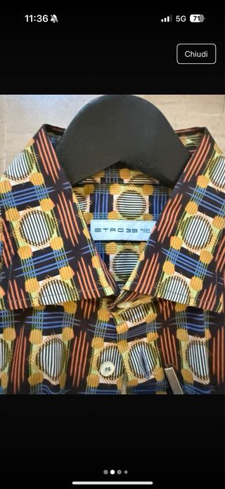 Camicia Etro fantasia uomo taglia 39