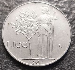 10 Monete 100 Lire Italia Minerva 1960-1969