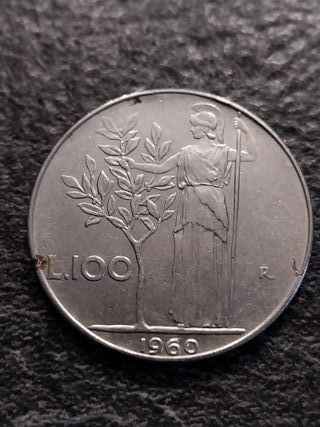 10 Monete 100 Lire Italia Minerva 1960-1969