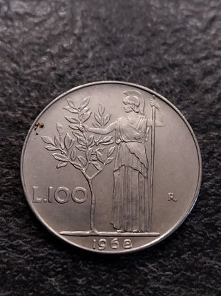 10 Monete 100 Lire Italia Minerva 1960-1969