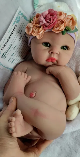 Bebé Reborn Silicona Completa 48 cm