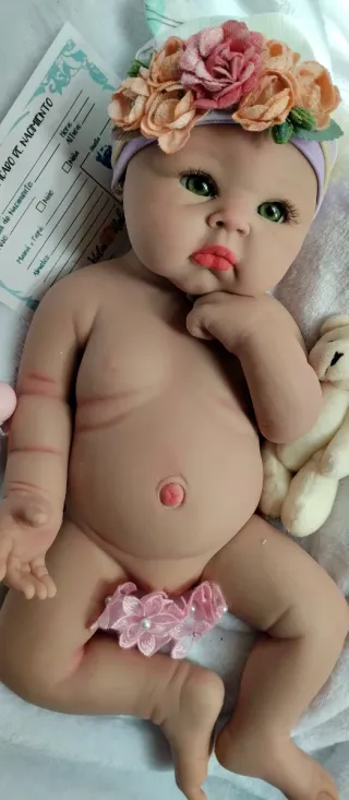 Bebé Reborn Silicona Completa 48 cm