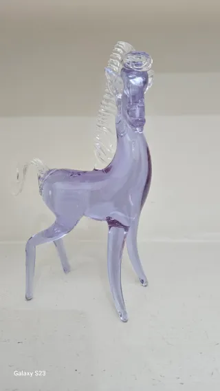 Scultura cavallo vetro Murano vintage anni '70