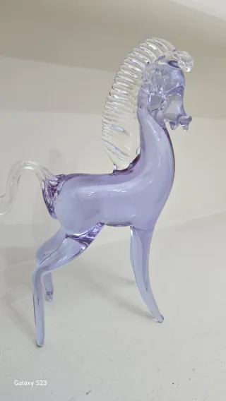 Scultura cavallo vetro Murano vintage anni '70