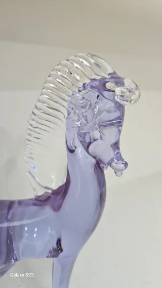 Scultura cavallo vetro Murano vintage anni '70
