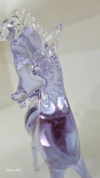 Scultura cavallo vetro Murano vintage anni '70