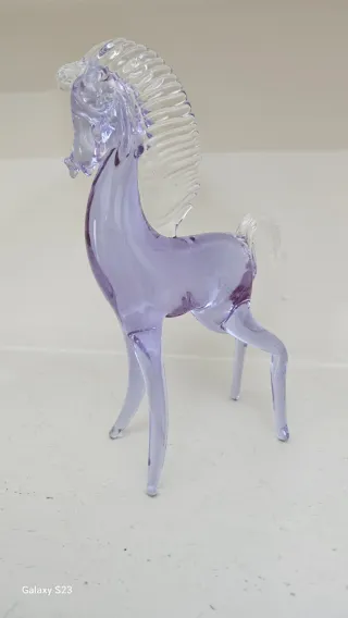 Scultura cavallo vetro Murano vintage anni '70