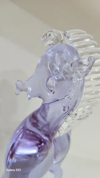 Scultura cavallo vetro Murano vintage anni '70