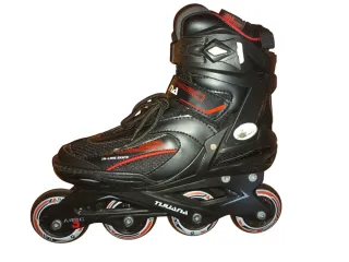 Patines en línea negros y rojos