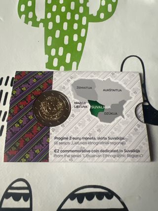 Moneda Lituania Suvalkija 2€ 2022 COINCARD