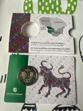 Moneda Lituania Suvalkija 2€ 2022 COINCARD