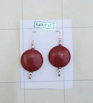 Pendientes Coral y Plata 1ª Ley