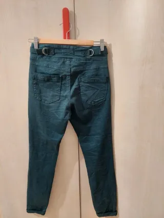 Pantalones Jogger Verde Estilo Biker/Casual