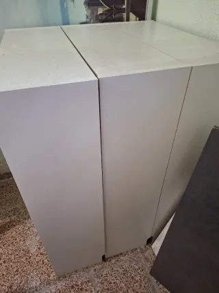 Librería blanca de madera x 3 unidades