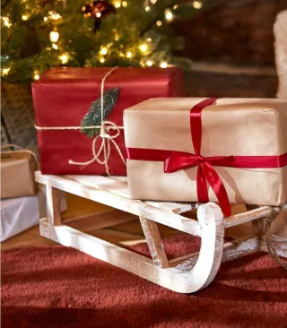 Trineo Navidad madera