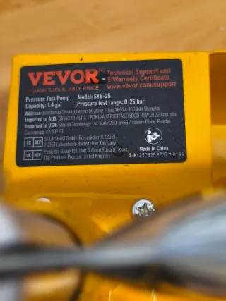 Bomba de prueba hidrostática